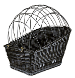 TRIXIE fietsmand met rooster voor bagagedrager Zwart