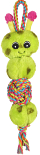 Flamingo hondenspeelgoed Miep Rups met Touw Groen