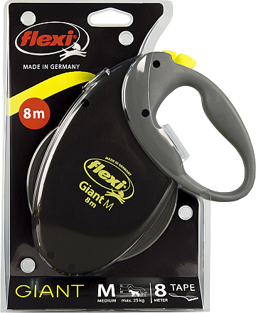 Flexi Giant Neon M met band geel 8 mtr