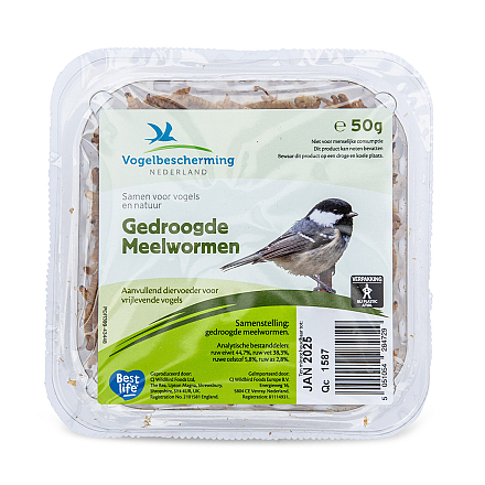 Vogelbescherming Nederland meelwormen 50 gr