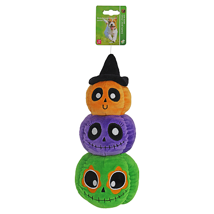 Hondenspeelgoed Halloween Pompoen Trio