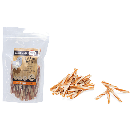 Beeztees Kip Twirls met Vis 200 gr