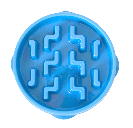 Outward Hound <br>Slo-Bowl Fun Feeder Notch Blauw