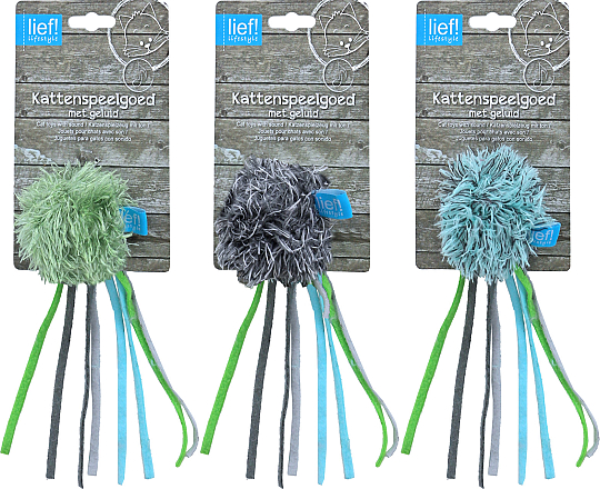 lief! lifestyle Boys Bal met Catnip en Staart Assorti 15 cm