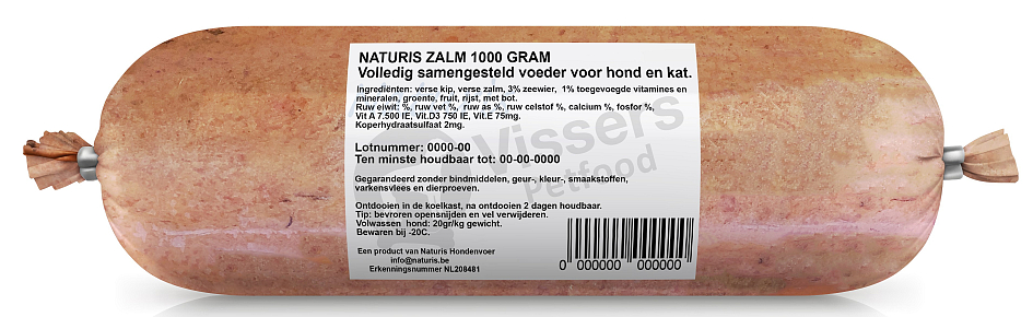 Naturis Vers Vlees voeding Zalm 1000 gr