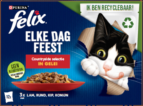 Felix Kattenvoer Elke Dag Feest Countryside Selectie 12 x 85 gr